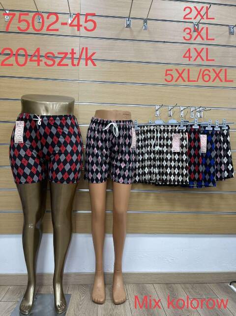 Szorty damskie 7502-45 Mix kolor 2XL-6XL 1