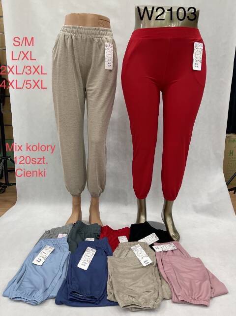 Spodnie damskie W2103 Mix kolor S-5XL