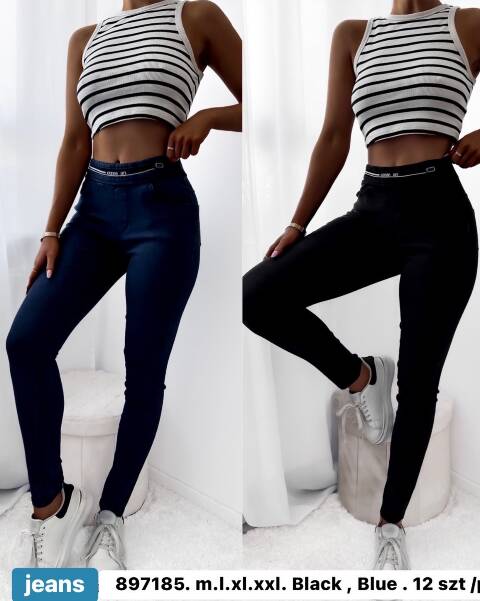 Jeansy damskie 897185 Mix kolor M-2XL