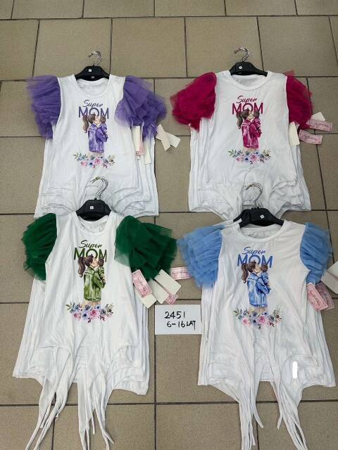 Bluzka dziewczęcy 2585 1 kolor 6-16