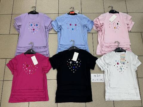 Bluzka dziewczęcy 2589 1 kolor 6-16 1