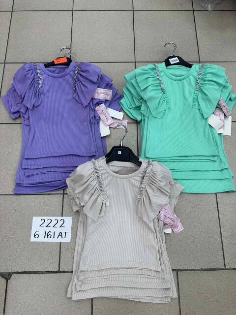 Bluzka dziewczęcy 2592 1 kolor 6-16