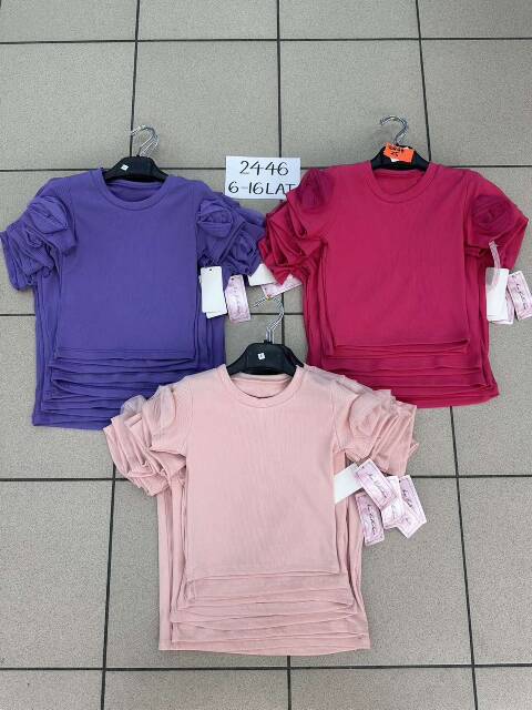 Bluzka dziewczęcy 2593 1 kolor 6-16 1