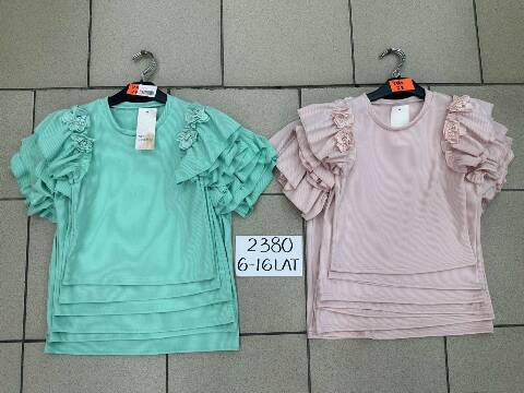 Bluzka dziewczęcy 2594 1 kolor 6-16 1