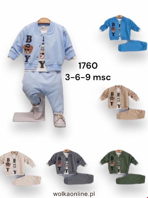 Komplet niemowlęcy 1760 Mix kolor 3-9m