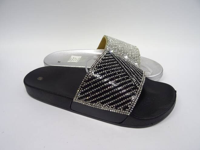Klapki Damskie 2018H5 BLACK/SILVER 36-41