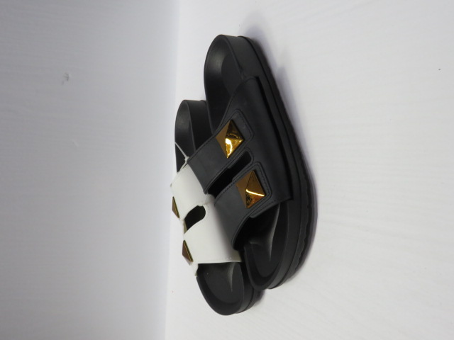 Klapki Damskie 23-13 BLACK/WHITE/RO 36-41