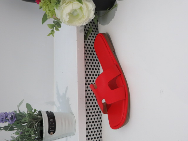 Klapki Damskie B2101 RED 36-41