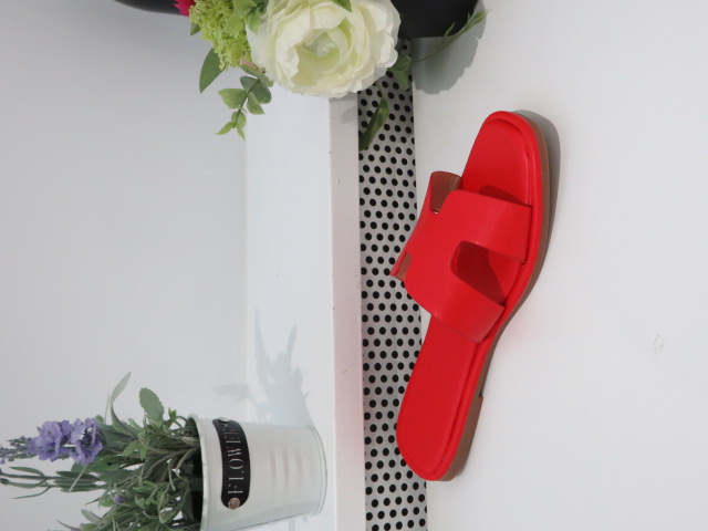 Klapki Damskie B2101 RED 36-41 1