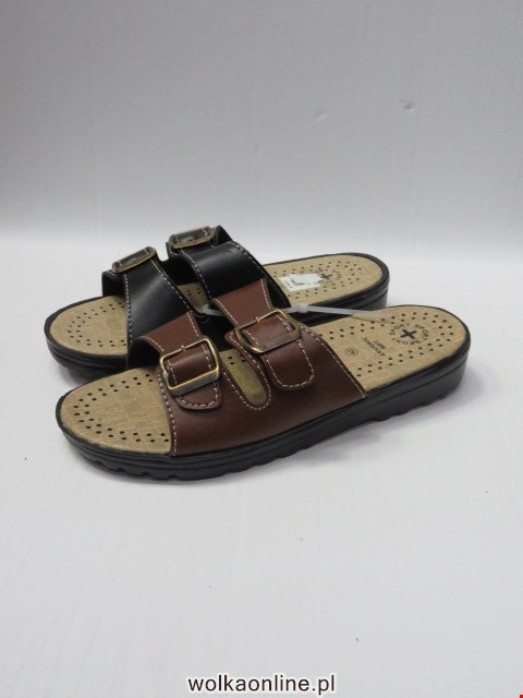 Klapki Męskie 3738P BLACK/BROWN 41-46