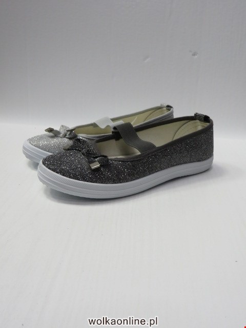 Baleriny Dziecięce F-635 GREY/SILVER/BLACK 31-36