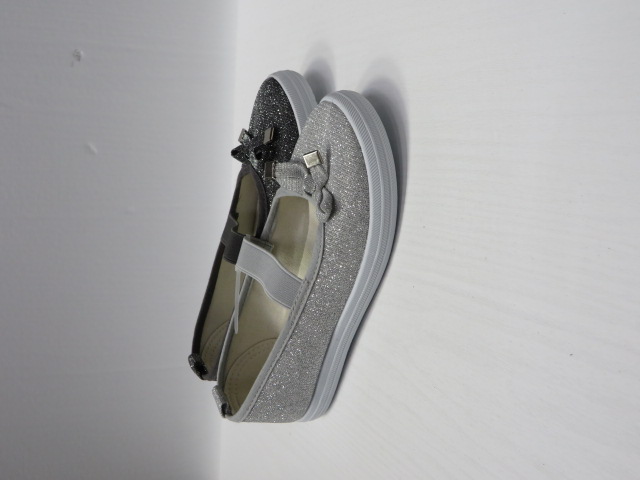 Baleriny Dziecięce F-635 GREY/SILVER/BLACK 31-36 1
