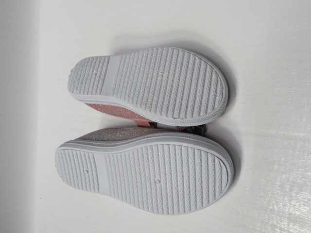 Baleriny Dziecięce F-633 PINK/BLACK/SILVER 25-30 2