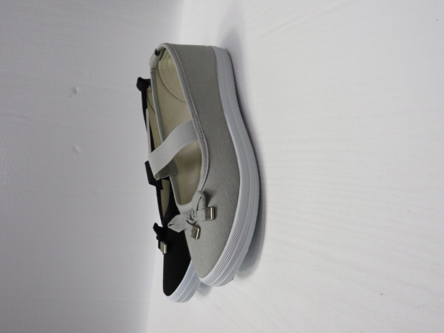 Baleriny Dziecięce F-632 GREY/WHITE/BLACK 31-36