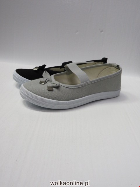 Baleriny Dziecięce F-632 GREY/WHITE/BLACK 31-36