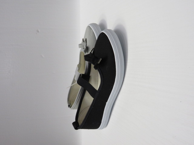 Baleriny Dziecięce F-632 GREY/WHITE/BLACK 31-36 1