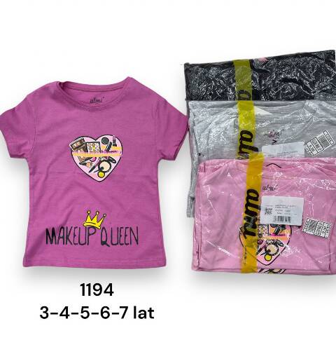 Bluzki Dziewczęce 1194 1 kolor 3-7 (Towar Tureckie)