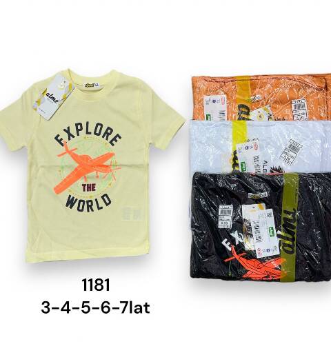 Bluzki Dziewczęce 1181 1 kolor 3-7 (Towar Tureckie) 1