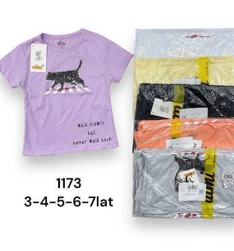 Bluzki Dziewczęce 1173 1 kolor 3-7 (Towar Tureckie)