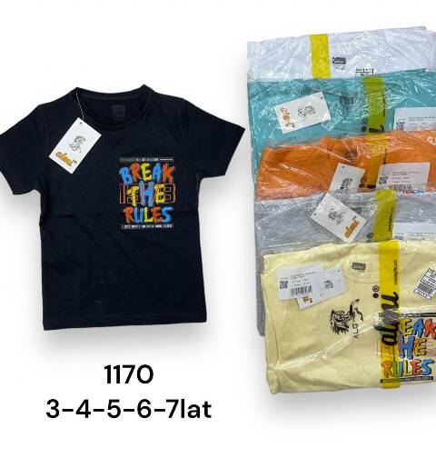 Bluzka Chłopięca 1170 1 kolor 3-7 (Towar Tureckie) 1