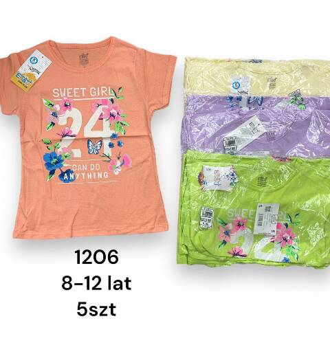 Bluzki Dziewczęce 1206 1 kolor 8-12 (Towar Tureckie) 1