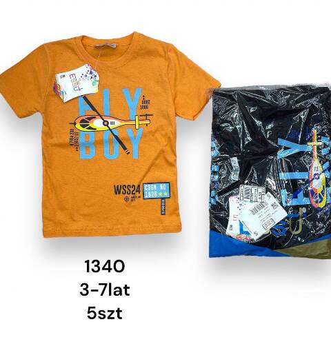 Bluzka Chłopięca 1340 1 kolor 3-7 (Towar Tureckie)