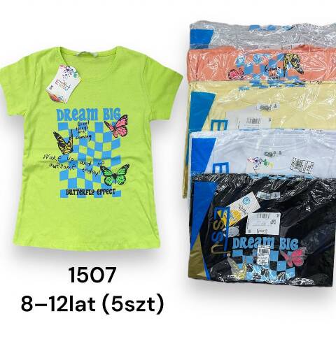 Bluzki Dziewczęce 1507 1 kolor 8-12 (Towar Tureckie) 1