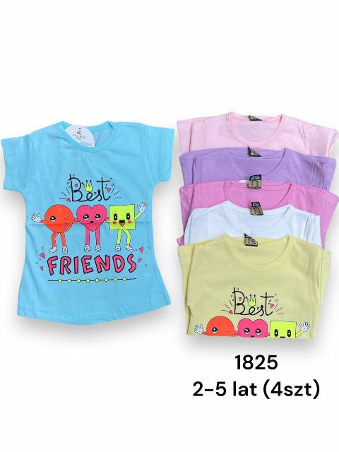 Bluzki Dziewczęce 1825 1 kolor 2-5 (Towar Tureckie) 1