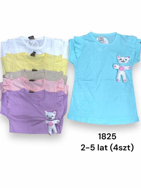 Bluzki Dziewczęce 1825 1 kolor 2-5 (Towar Tureckie)