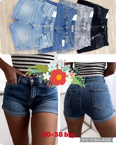 Szorty Jeansowe Damskie 3105 1 kolor 30-38