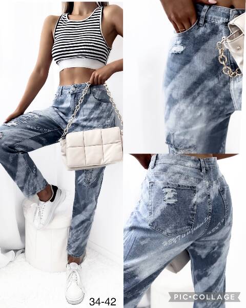 Jeansy Damskie 3129 1 kolor 34-42 1