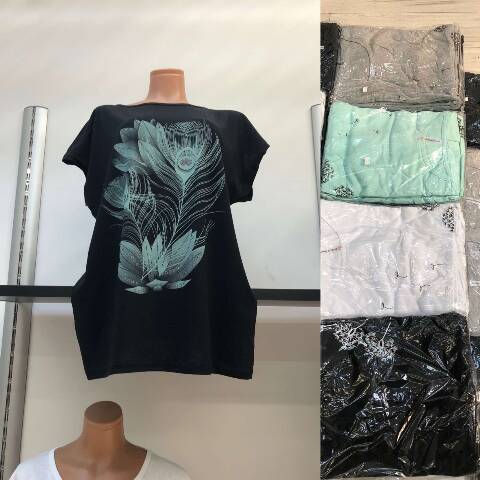 Bluzka Damskie 3682 Mix kolor 2XL-4XL (Towar Tureckie) 1