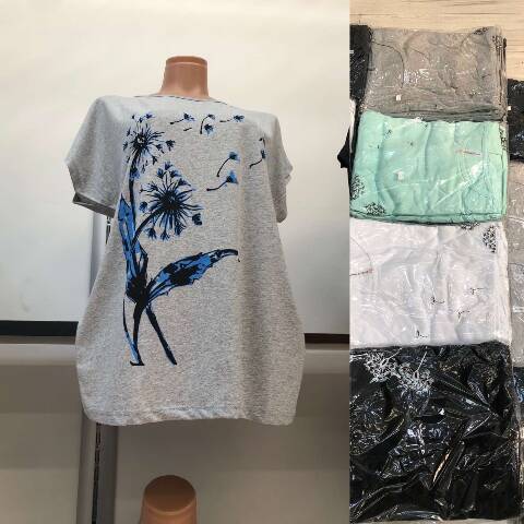 Bluzka Damskie 3683 Mix kolor 2XL-4XL (Towar Tureckie) 1
