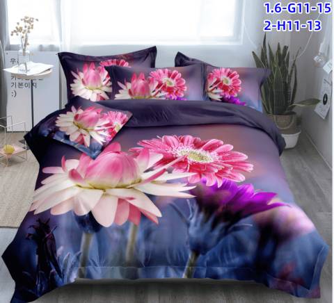 Komplet pościeli 4 części 4664 Mix kolor 200x220