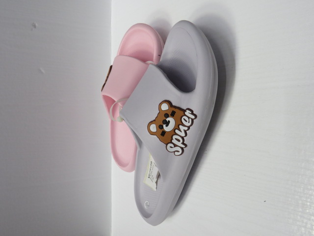 Klapki Damskie 18266 BLACK/PINK/WHITE/GREY 36-42 1