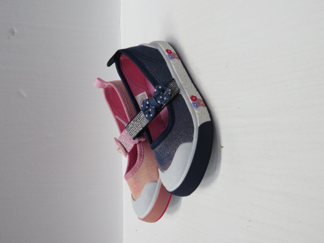 Baleriny Dziecięce 2309-22 NAVY/PINK/PEACH 25-30