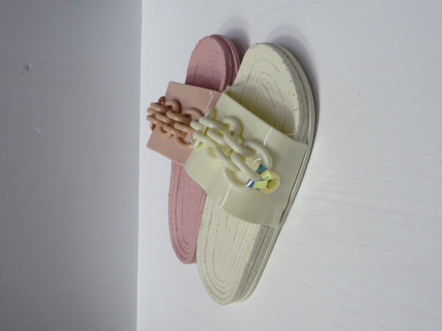 Klapki Damskie 2209 BLACK/WHITE/PINK/BEIGE 37-41 1