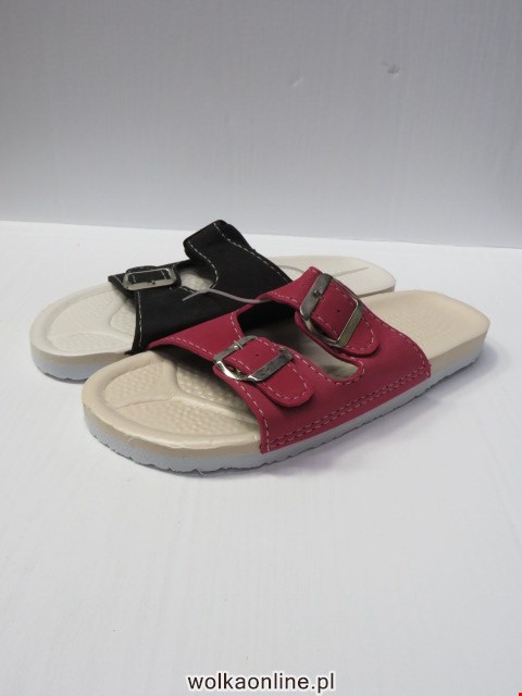 Klapki Damskie 8460B-1 BLACK/RED/BEIGE 37-42