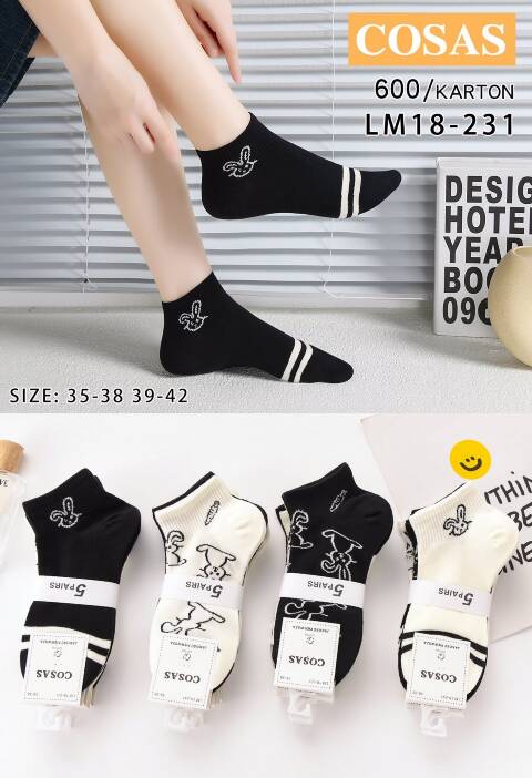 Stopki damskie LM18-231 Mix kolor 35-42 1