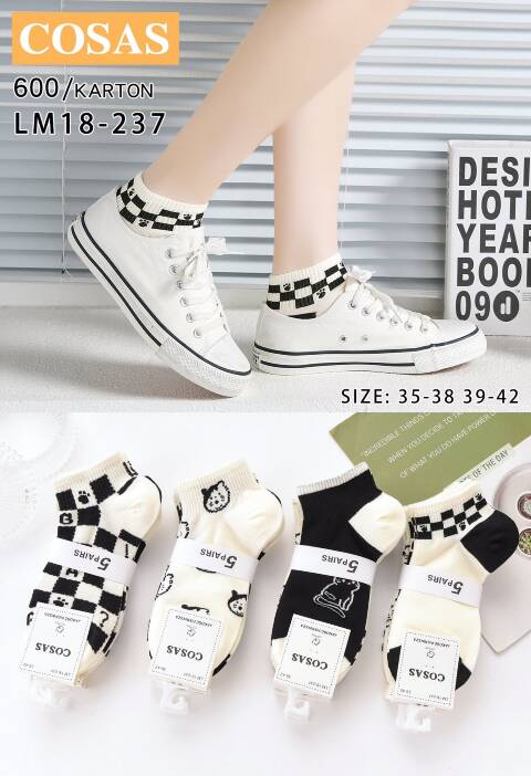 Stopki damskie LM18-237 Mix kolor 35-42 1