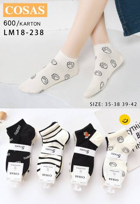 Stopki damskie LM18-238 Mix kolor 35-42