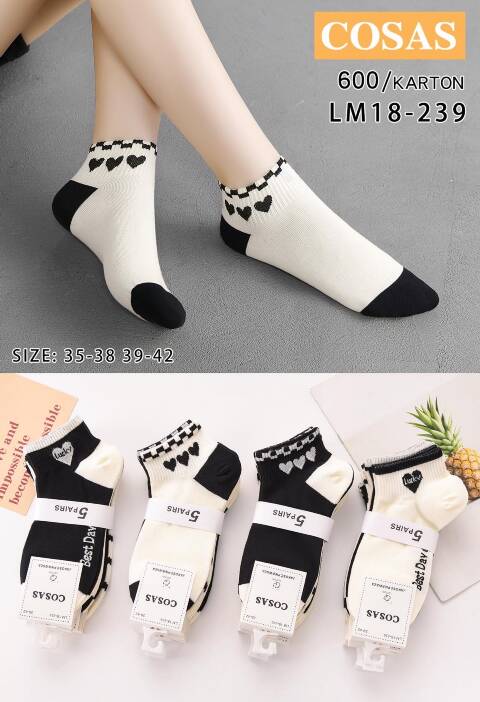 Stopki damskie LM18-239 Mix kolor 35-42