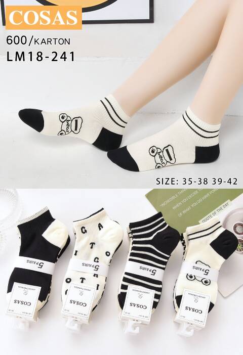 Stopki damskie LM18-241 Mix kolor 35-42