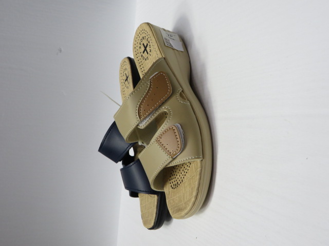 Klapki Damskie 2955 BLACK/WHITE/BEIGE 36-41