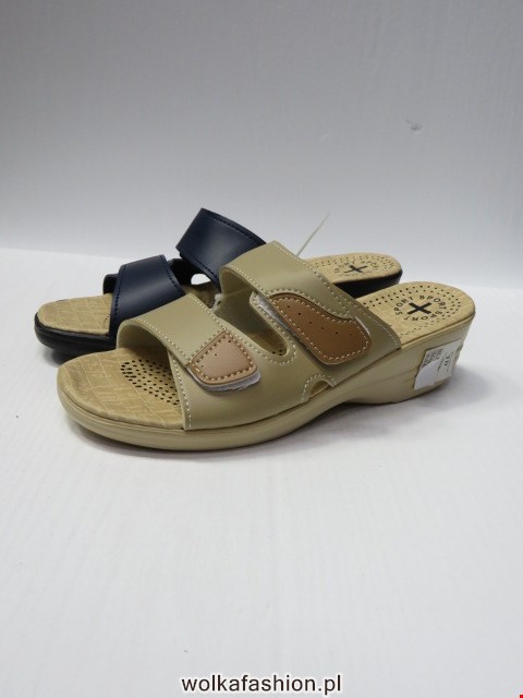 Klapki Damskie 2955 BLACK/WHITE/BEIGE 36-41