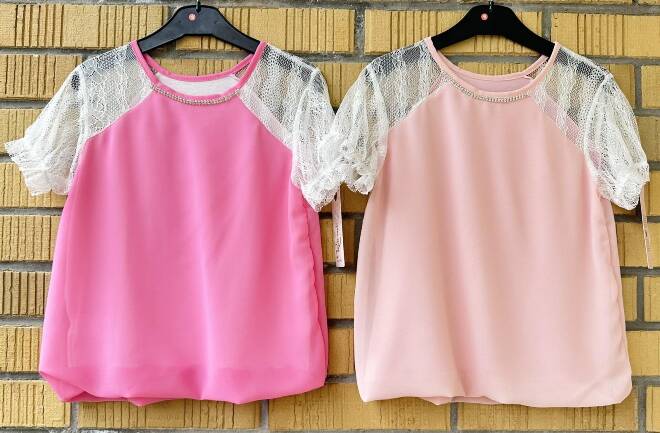 Bluzka dziewczęca 3843 1 kolor  4-14(Towar Tureckie)