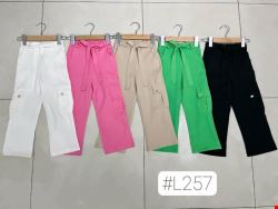 Spodnie dziewczęce L257 1 kolor  4-14(Towar Tureckie)