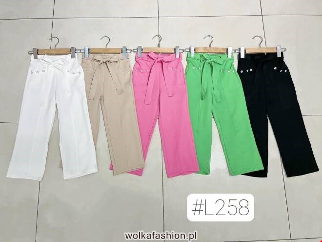 Spodnie dziewczęce L258 1 kolor  4-14(Towar Tureckie)