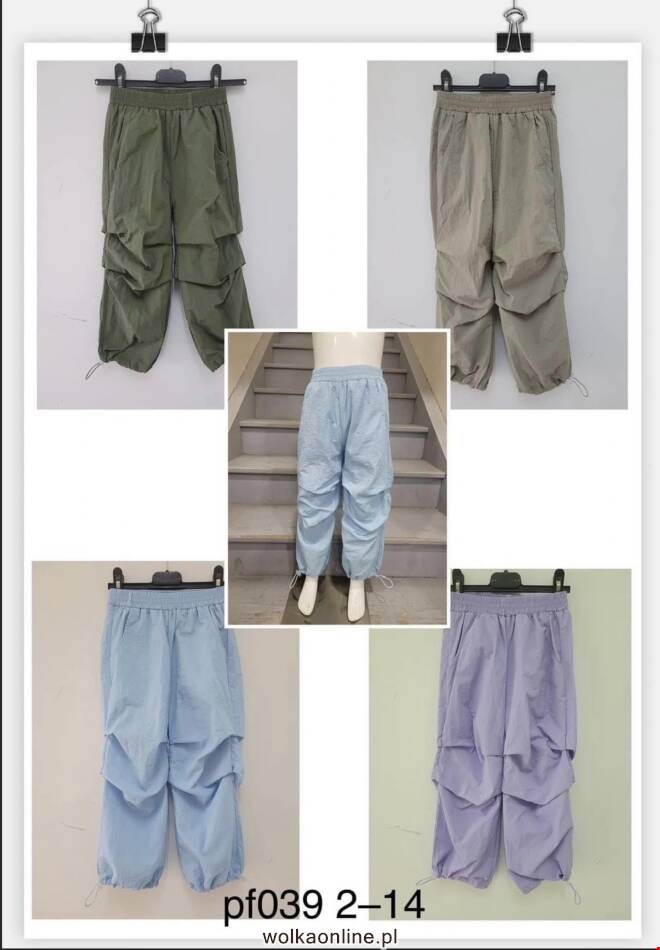 Spodnie dziewczęce PF039 1 kolor  2-14(Towar Tureckie)