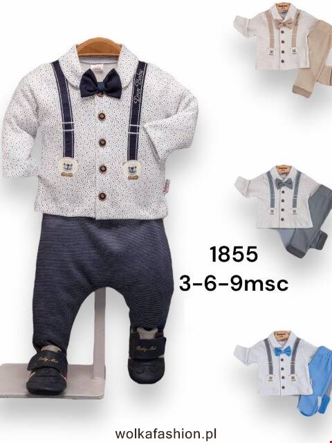 Komplet Niemowlęcy 1855 Mix kolor 3-9m (Towar Tureckie)